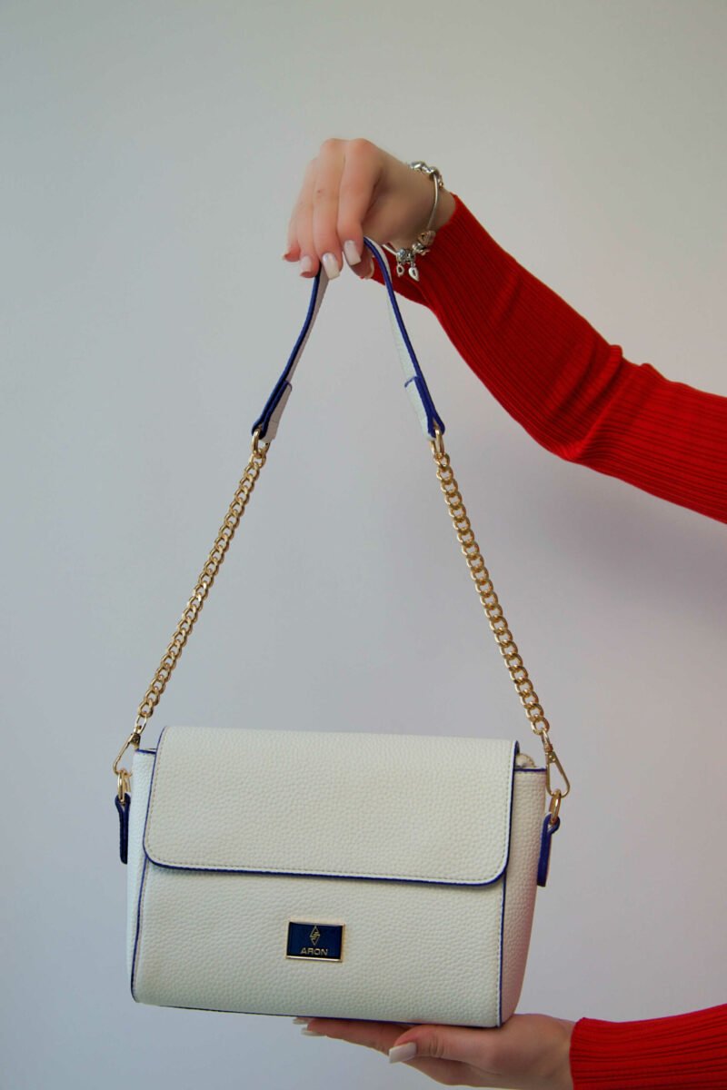 Originele Aron Atelier damestas – schoudertas Pamela Witte zomet tas