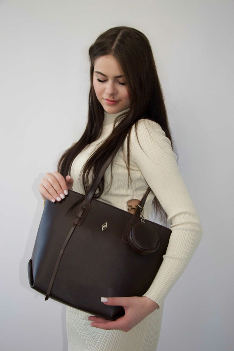 Originele Aron Atelier damestas Veronika Brown handtas bruin