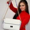 Originele Aron Atelier damestas – schoudertas Pamela Witte zomer tas