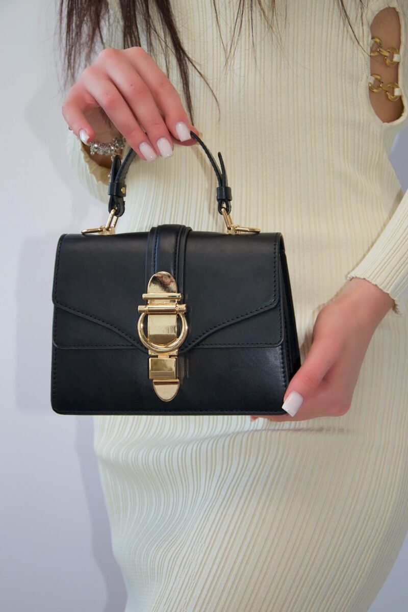 Originele Aron Atelier damestas – schoudertas Hope Black Triple Handtas zwart Aron