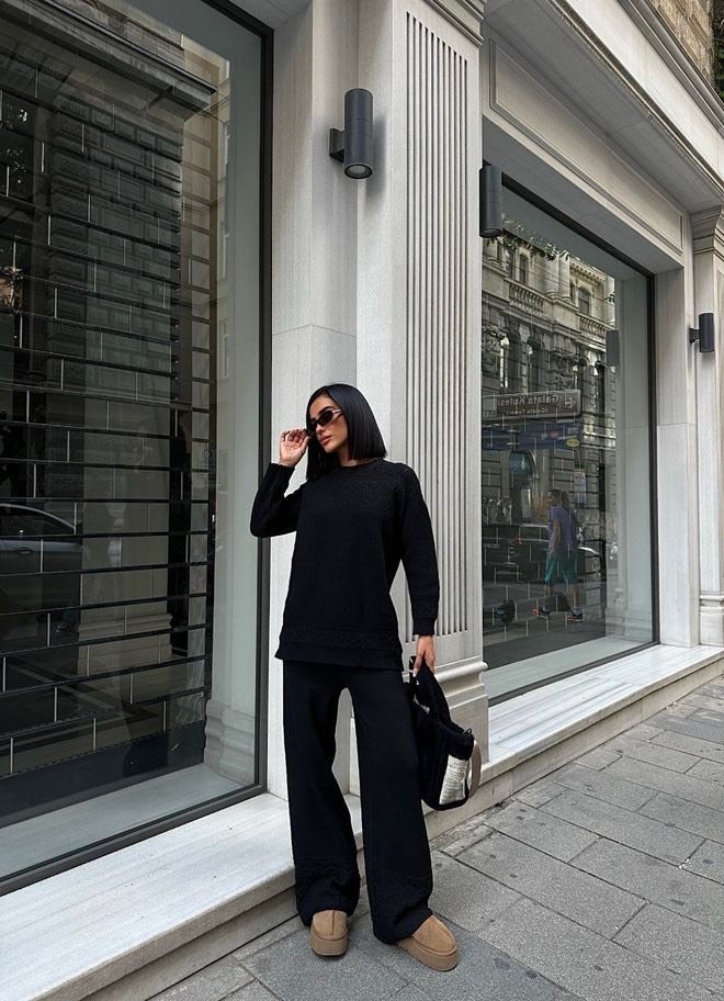 Toevoegen aan Wishlist Elegante Zwarte Dames Set zwarte set