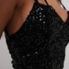 Zwarte jurk met pailletten zwarte jurk
